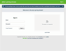 Tablet Screenshot of giving.piryx.com